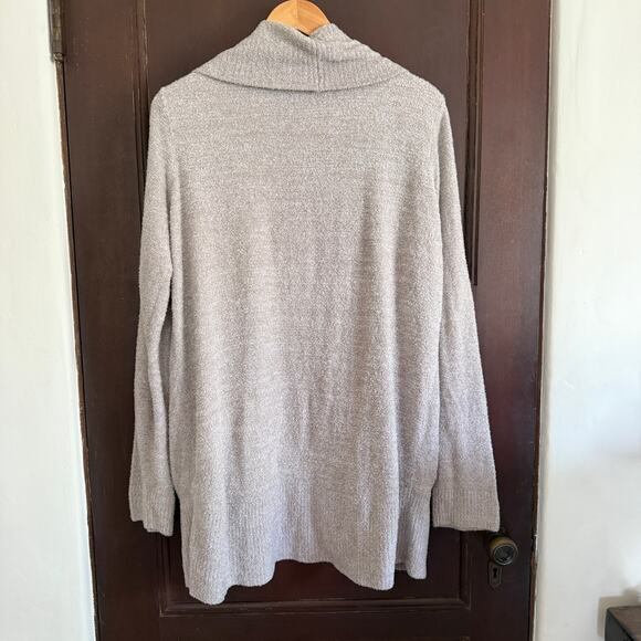 BAREFOOT DREAMS | CozyChic Light Circle Cardigan Light Gray Open Front L/XL - Picture 2 of 5
